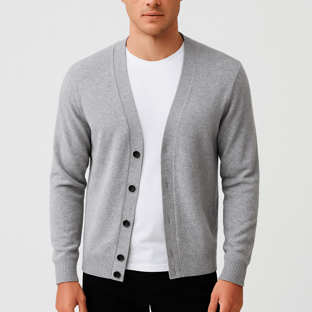 Elegancki kardigan z wełny merynosów