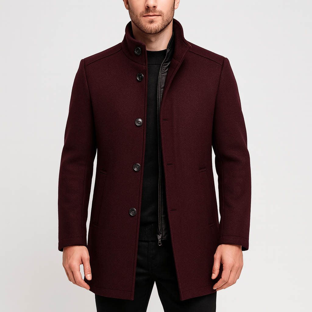 Elegancki płaszcz z unikalną podszewką