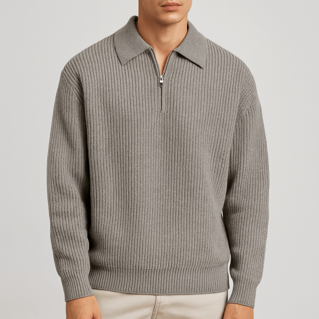 Elegancki sweter z zamkiem błyskawicznym