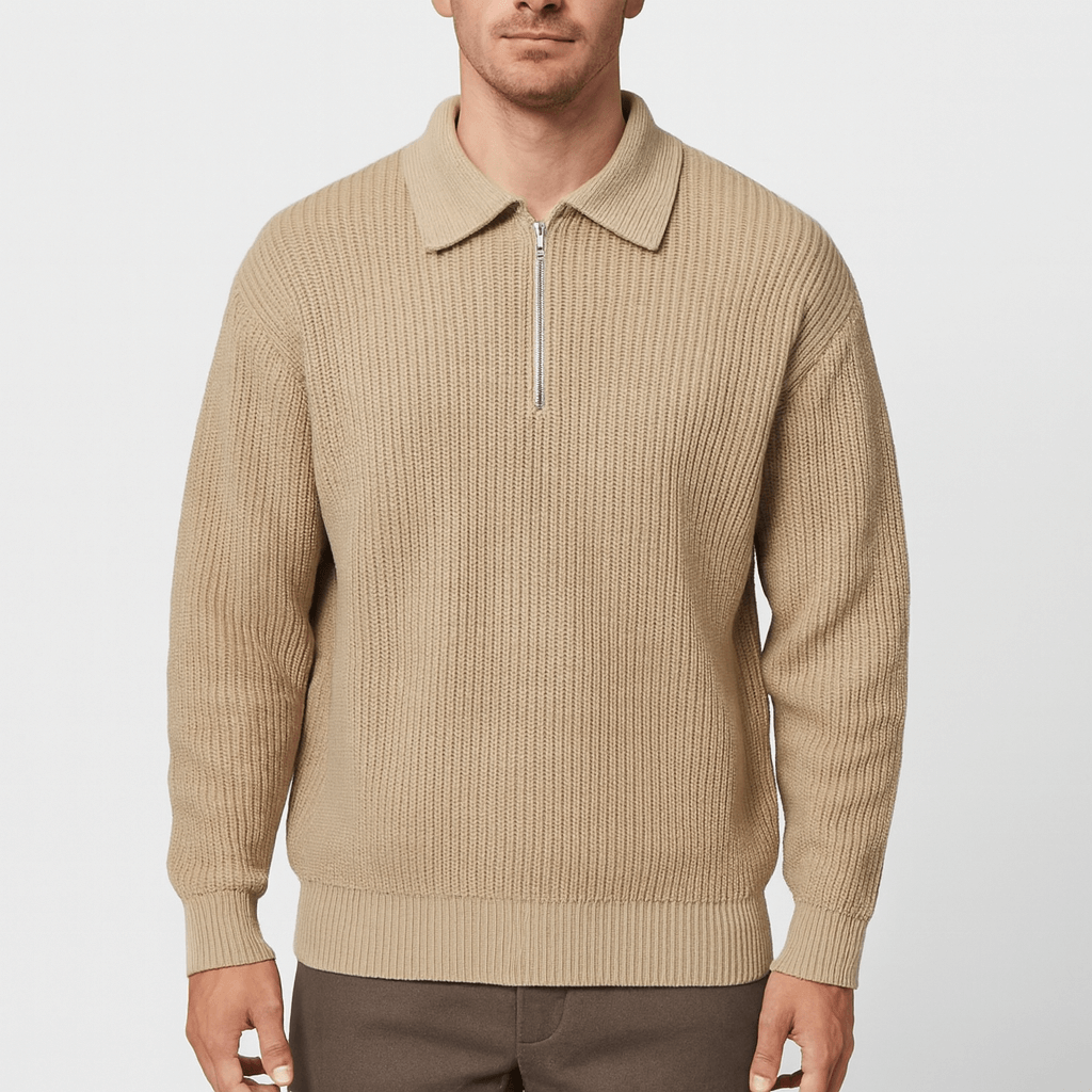 Elegancki sweter z zamkiem błyskawicznym