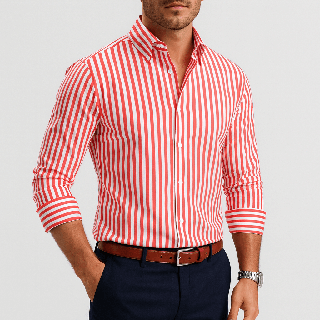 Klasyczna bawełniana koszula formalna w paski