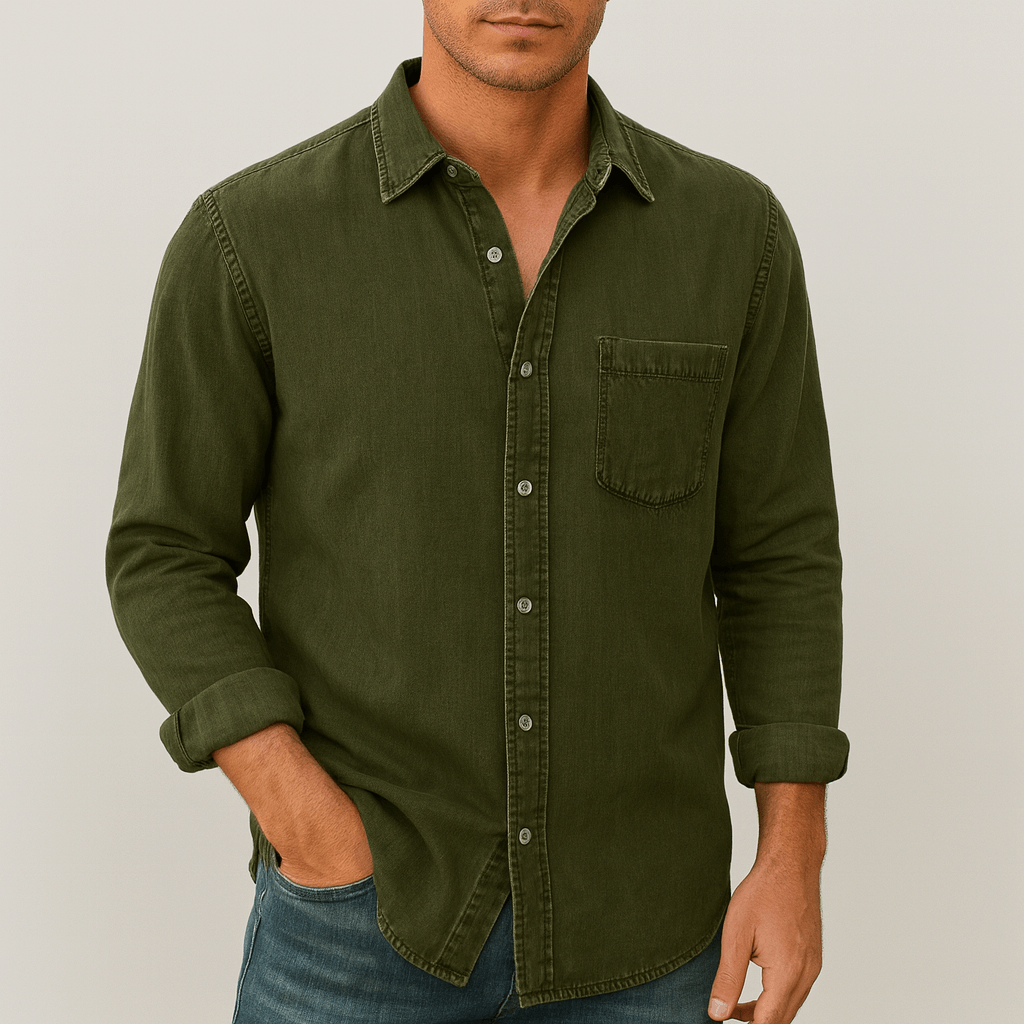 Klasyczna luźna dżinsowa koszula