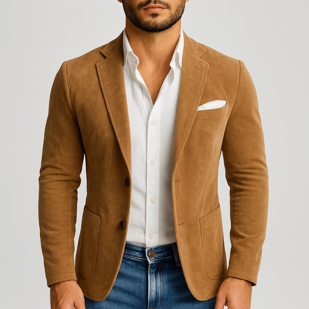 Klasyczna marynarka zapinana na dwa guziki