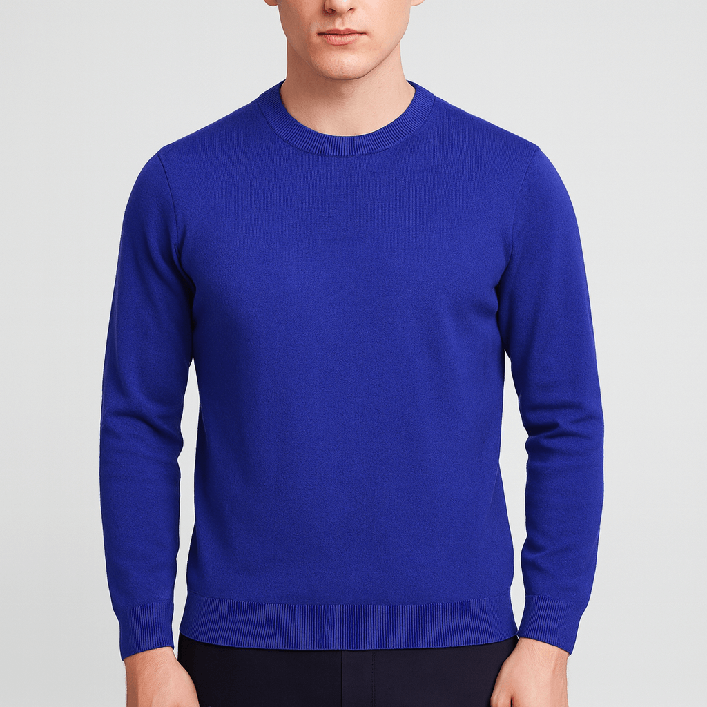 Klasyczny sweter z okrągłym dekoltem