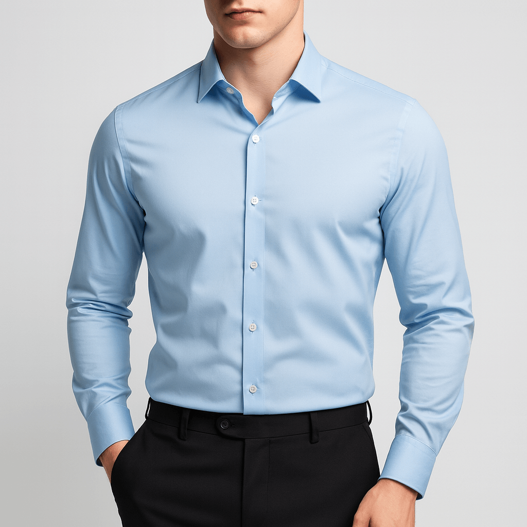 Lekka formalna koszula z długimi rękawami