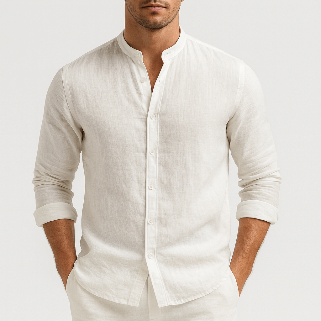 Luźna lniana koszula z naturalnego lnu