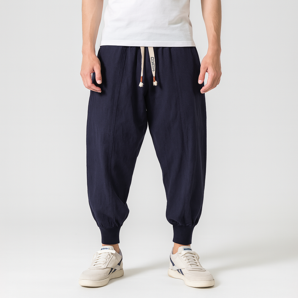 Luźne spodnie dresowe ze ściągaczem
