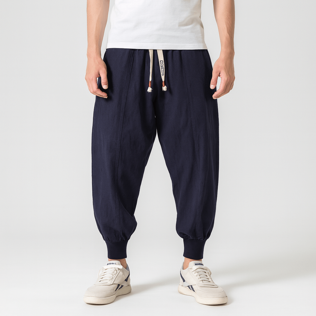 Luźne spodnie dresowe ze ściągaczem