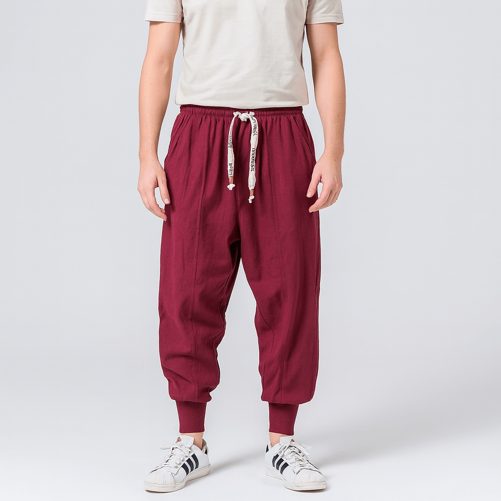 Luźne spodnie dresowe ze ściągaczem