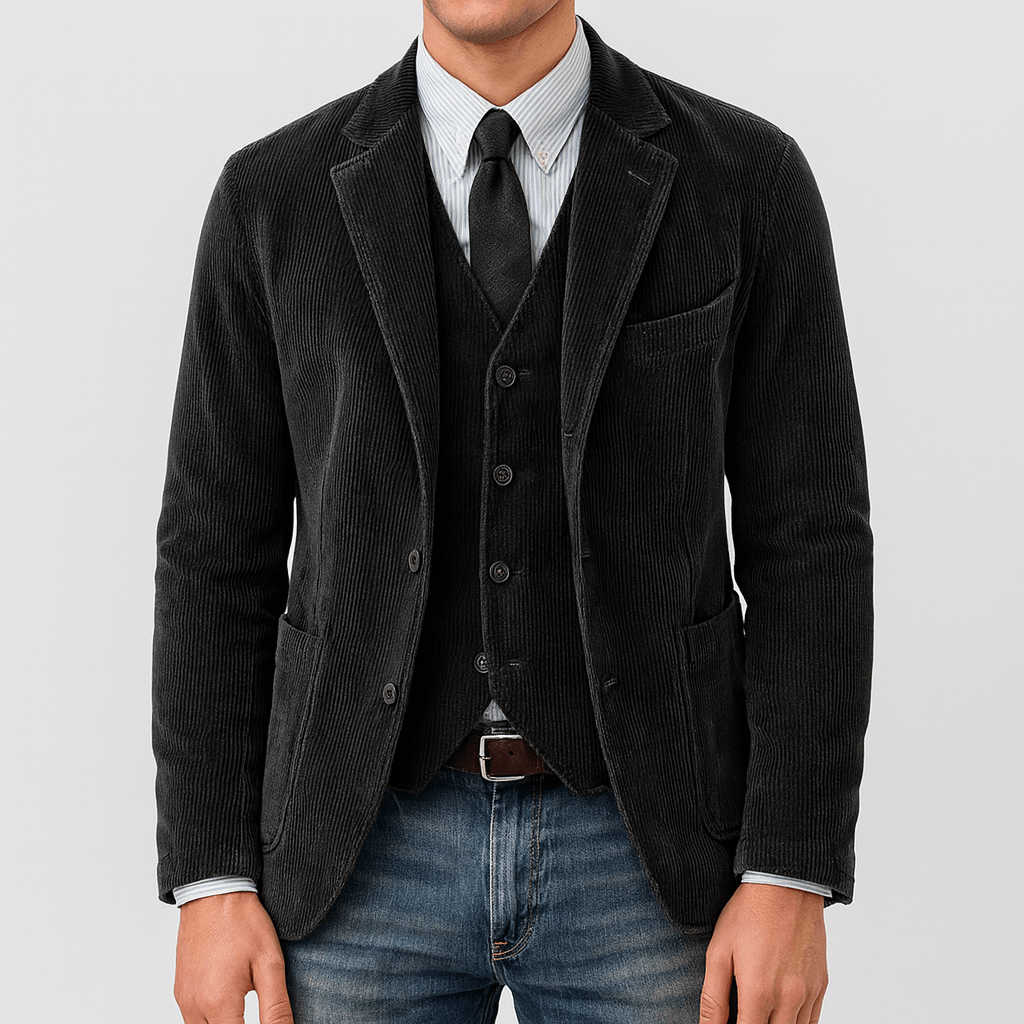 Marynarka bawełniana vintage z klapami