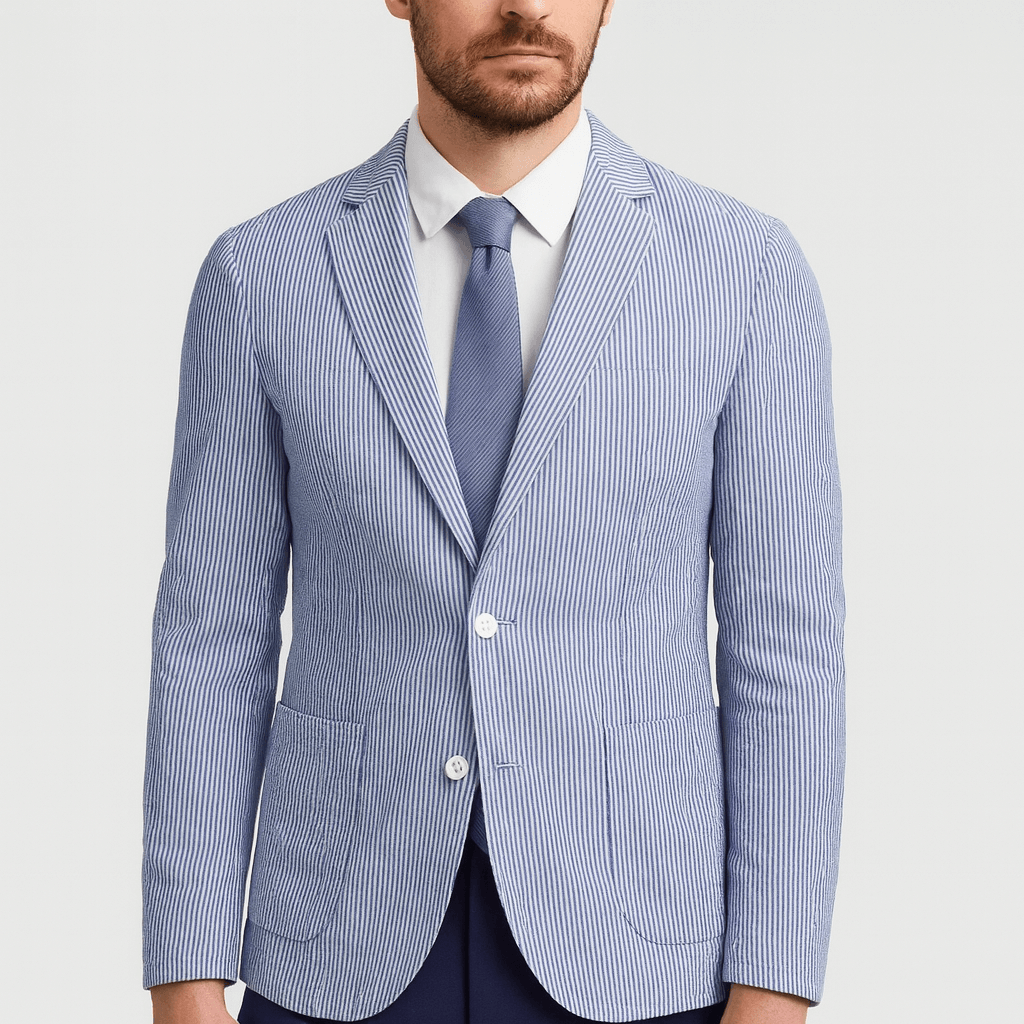 Marynarka w paski z marszczeniami