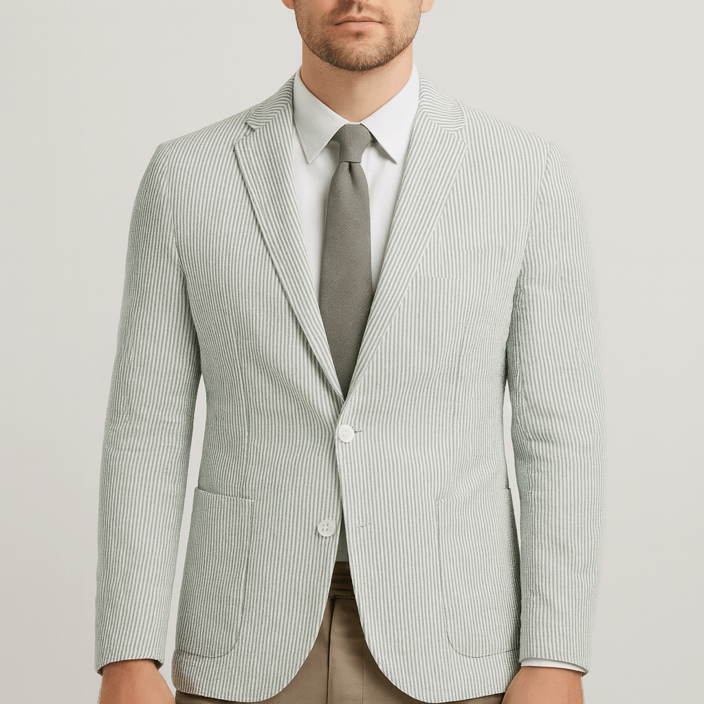 Marynarka w paski z marszczeniami