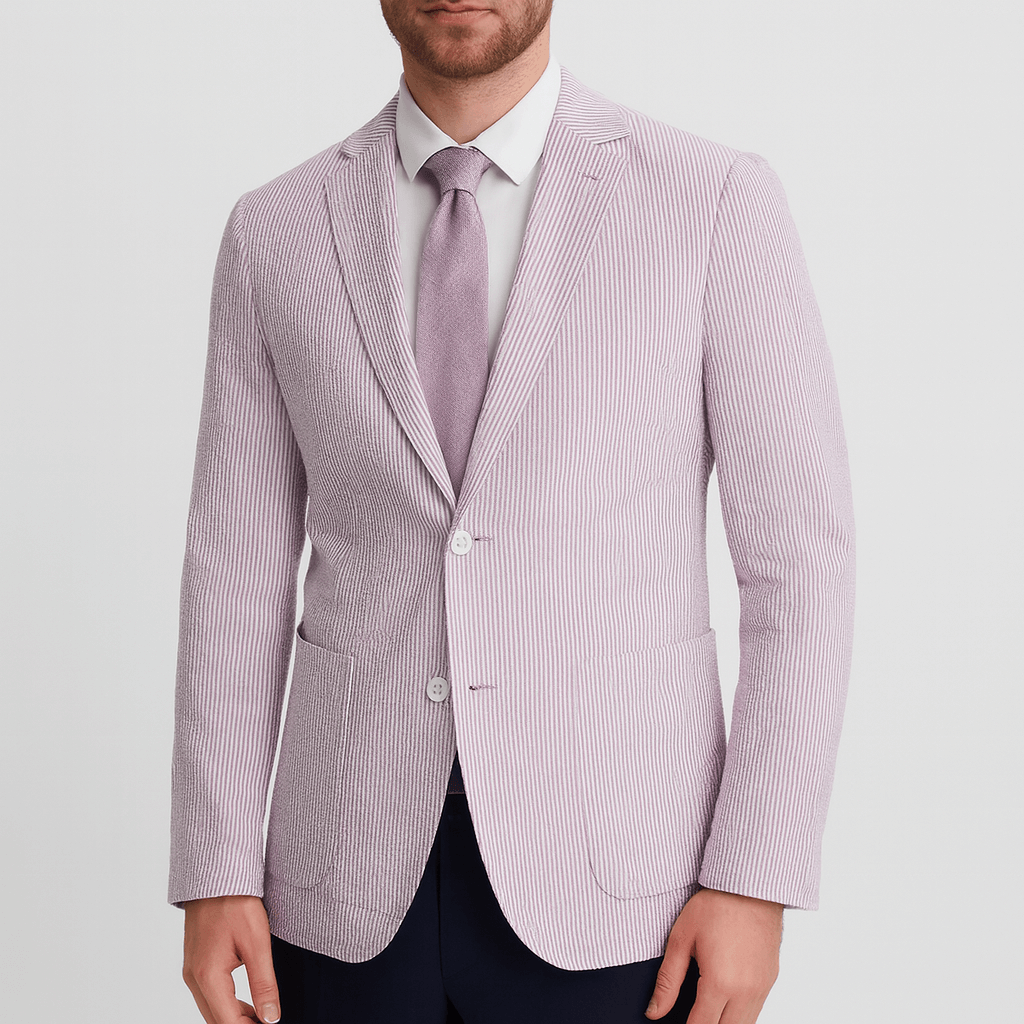 Marynarka w paski z marszczeniami