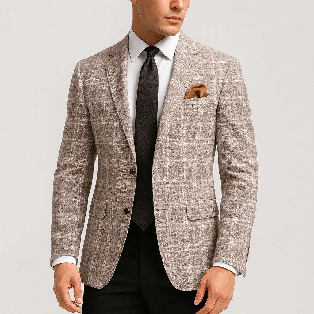 Marynarka z wyciętymi klapami i dopasowanym krojem