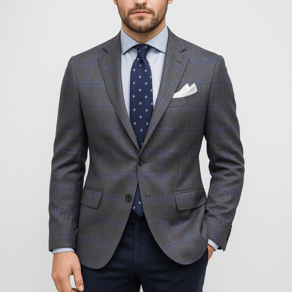 Marynarka z wyciętymi klapami i dopasowanym krojem