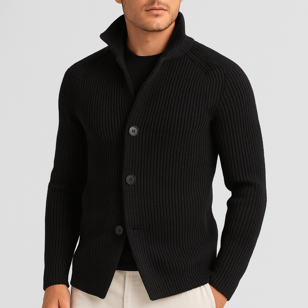 Miękki kardigan dzianinowy o dopasowanym kroju