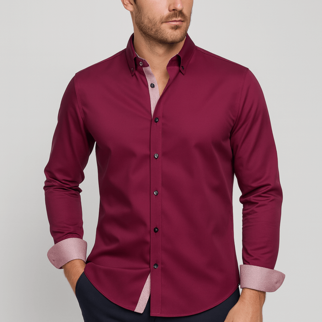 Oddychająca, dwurzędowa koszula formalna