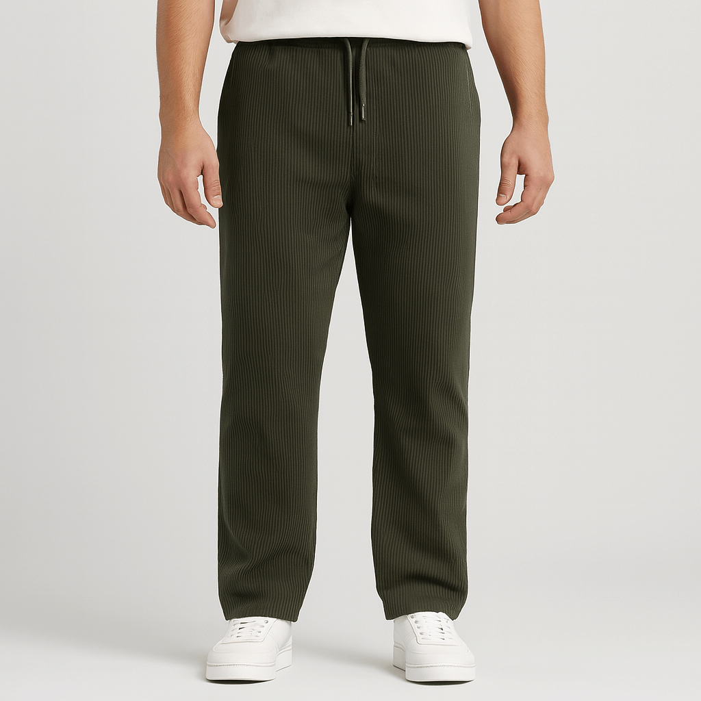 Spodnie z prążkowanego sztruksu