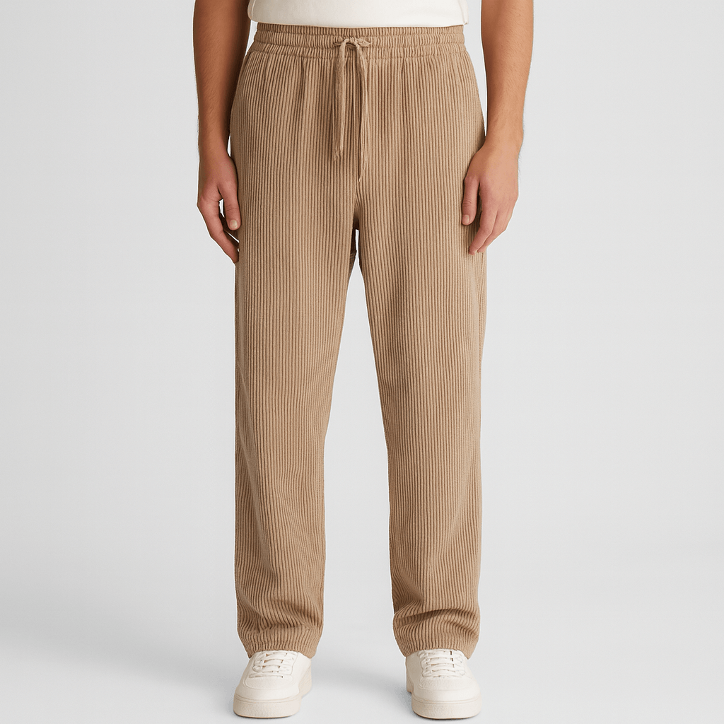 Spodnie z prążkowanego sztruksu