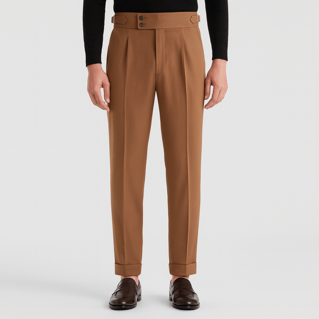 Spodnie ze stretchem i dopasowanym krojem