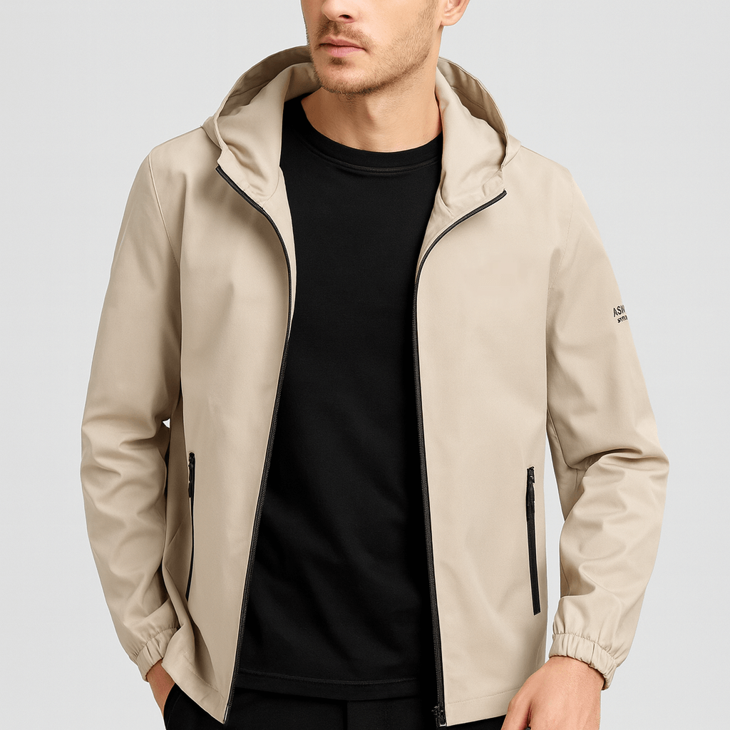 Sportowa kurtka wiatrówka z kapturem