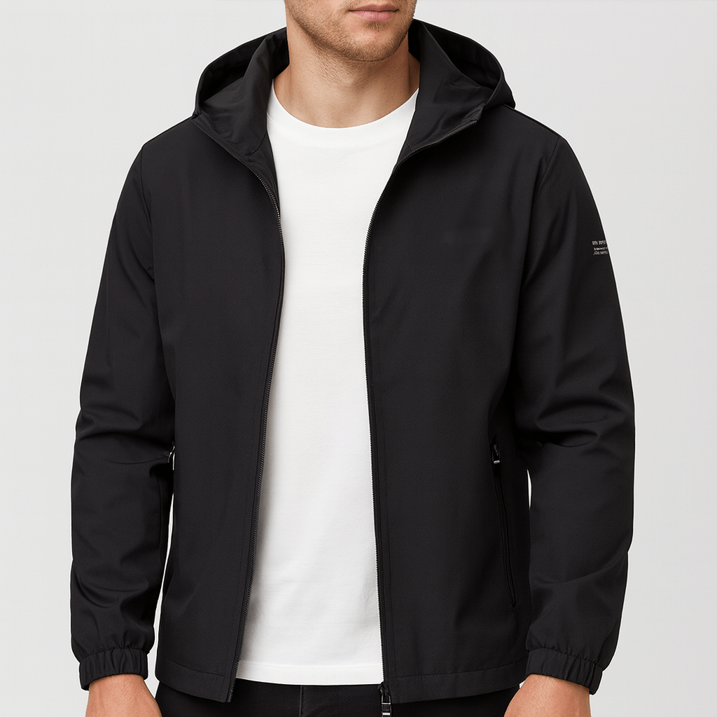 Sportowa kurtka wiatrówka z kapturem