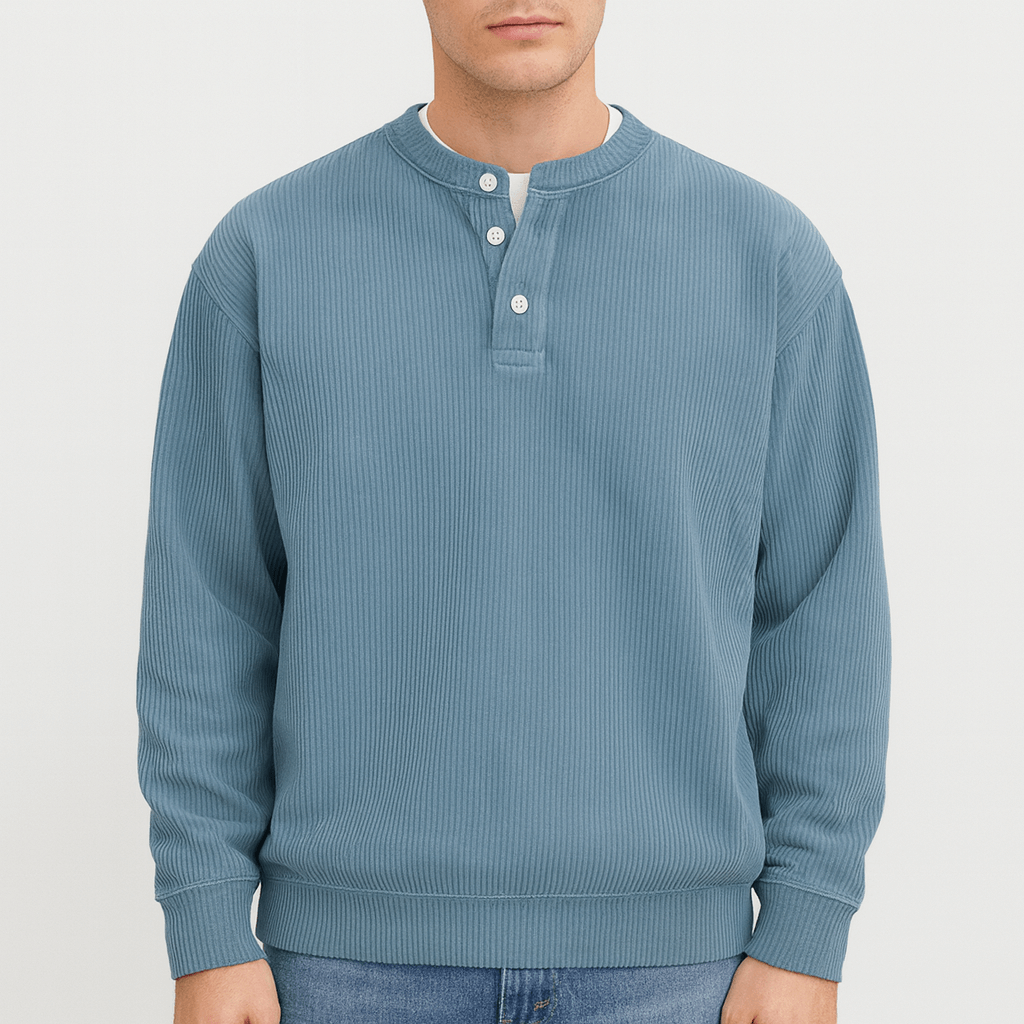 Stylowy pulower  z prążkowanego sztruksu