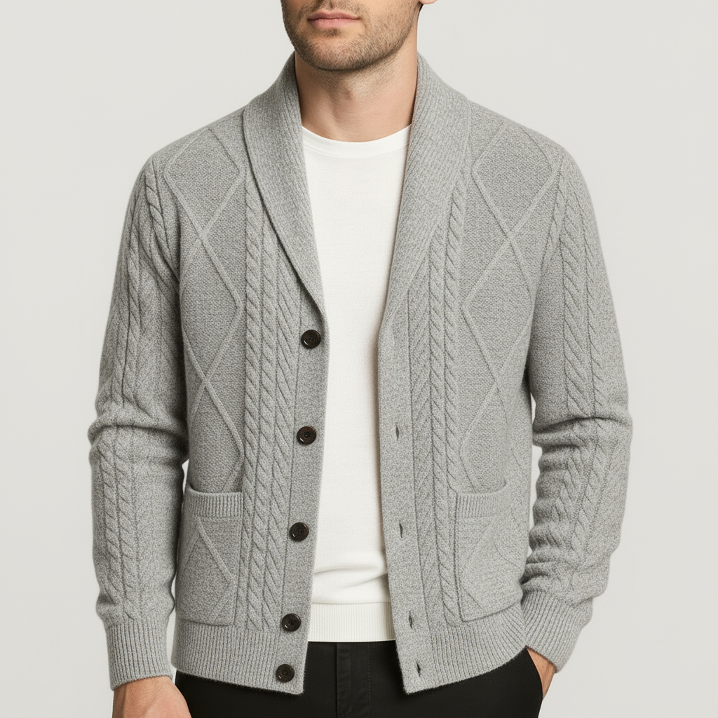 Wełniany kardigan z merynosów