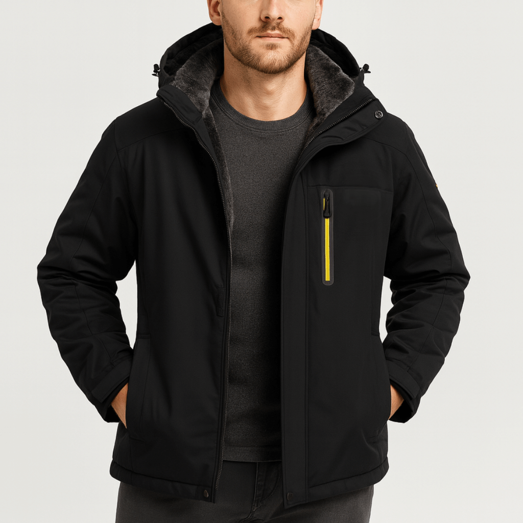 Wodoodporna kurtka zimowa z regulowanym kapturem