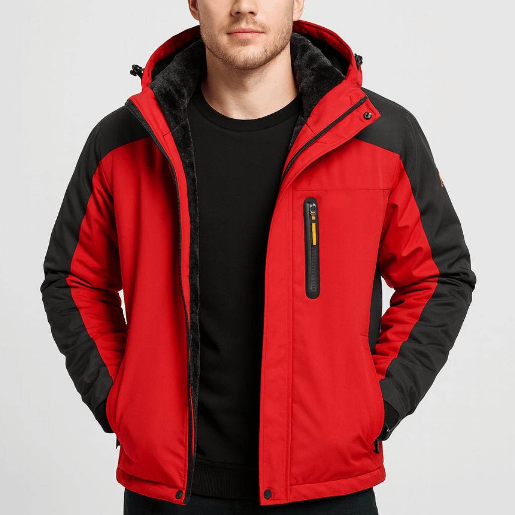 Wodoodporna kurtka zimowa z regulowanym kapturem