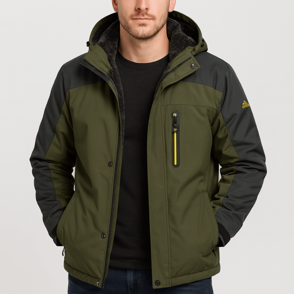 Wodoodporna kurtka zimowa z regulowanym kapturem