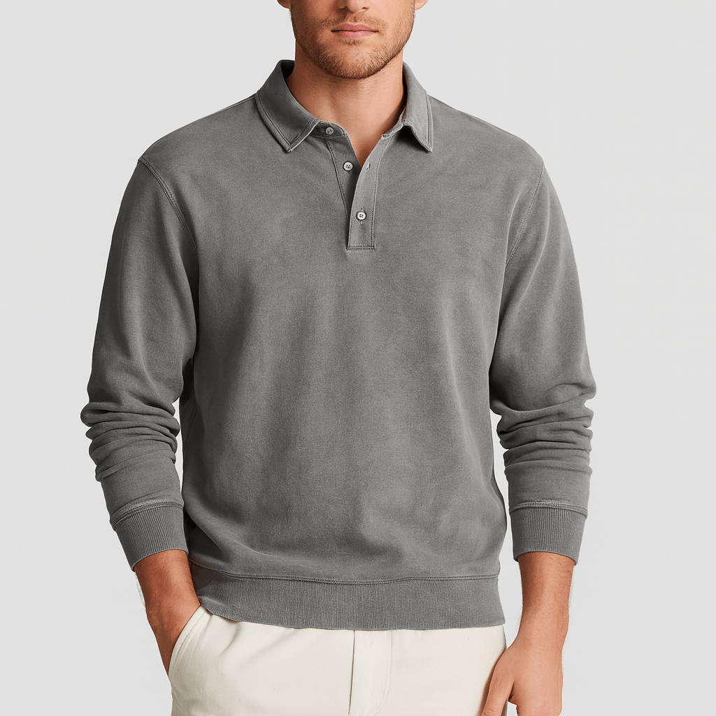 Wygodny pulower w stylu retro z przetarciami