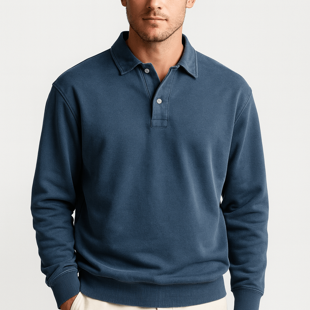 Wygodny pulower w stylu retro z przetarciami