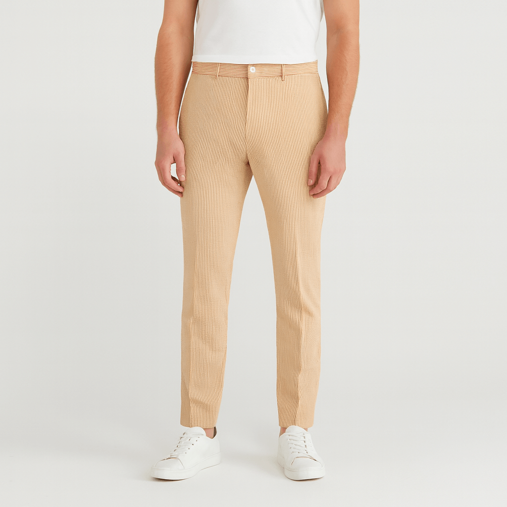 Oddychające spodnie w paski dopasowane