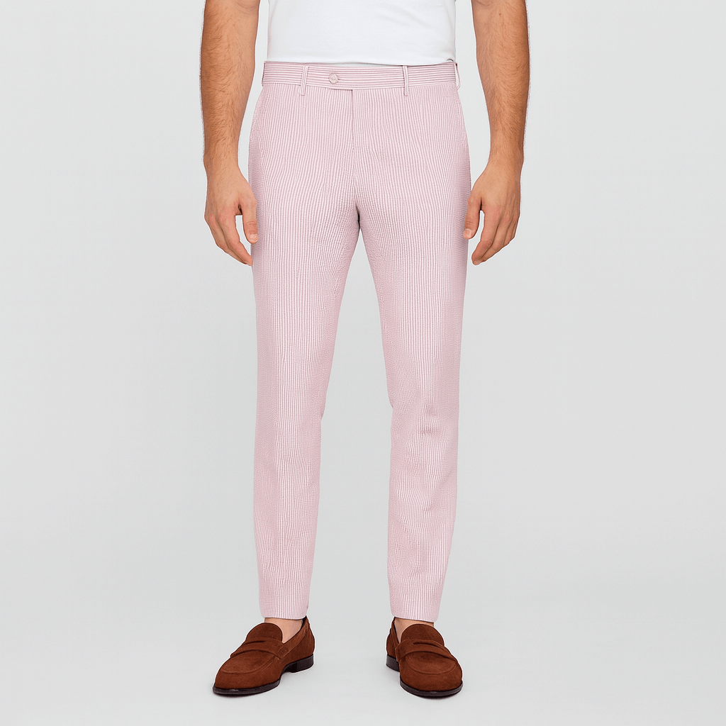 Oddychające spodnie w paski dopasowane