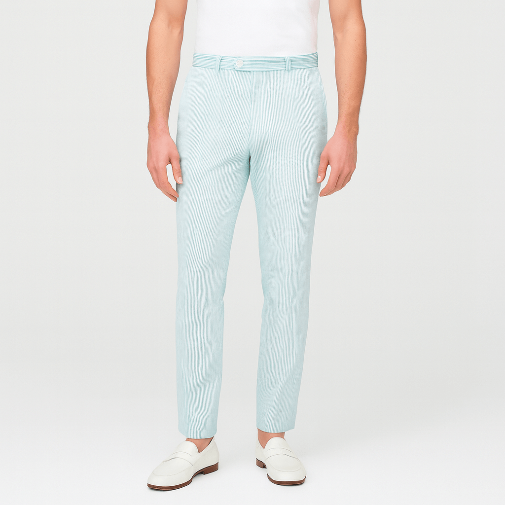 Oddychające spodnie w paski dopasowane