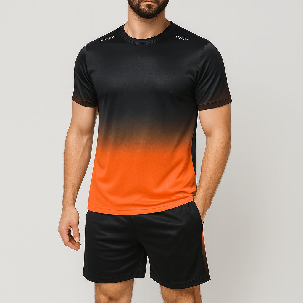 Oddychający i szybkoschnący dwuczęściowy zestaw sprzęt treningowy dla mężczyzn