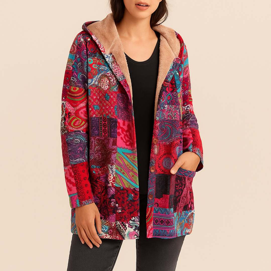 Polarowa Kurtka Z Kapturem Dla Kobiet | Z Nadrukiem