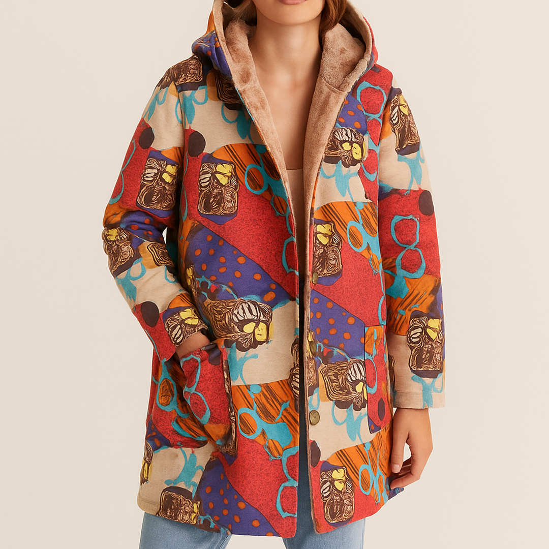 Polarowa Kurtka Z Kapturem Dla Kobiet | Z Nadrukiem