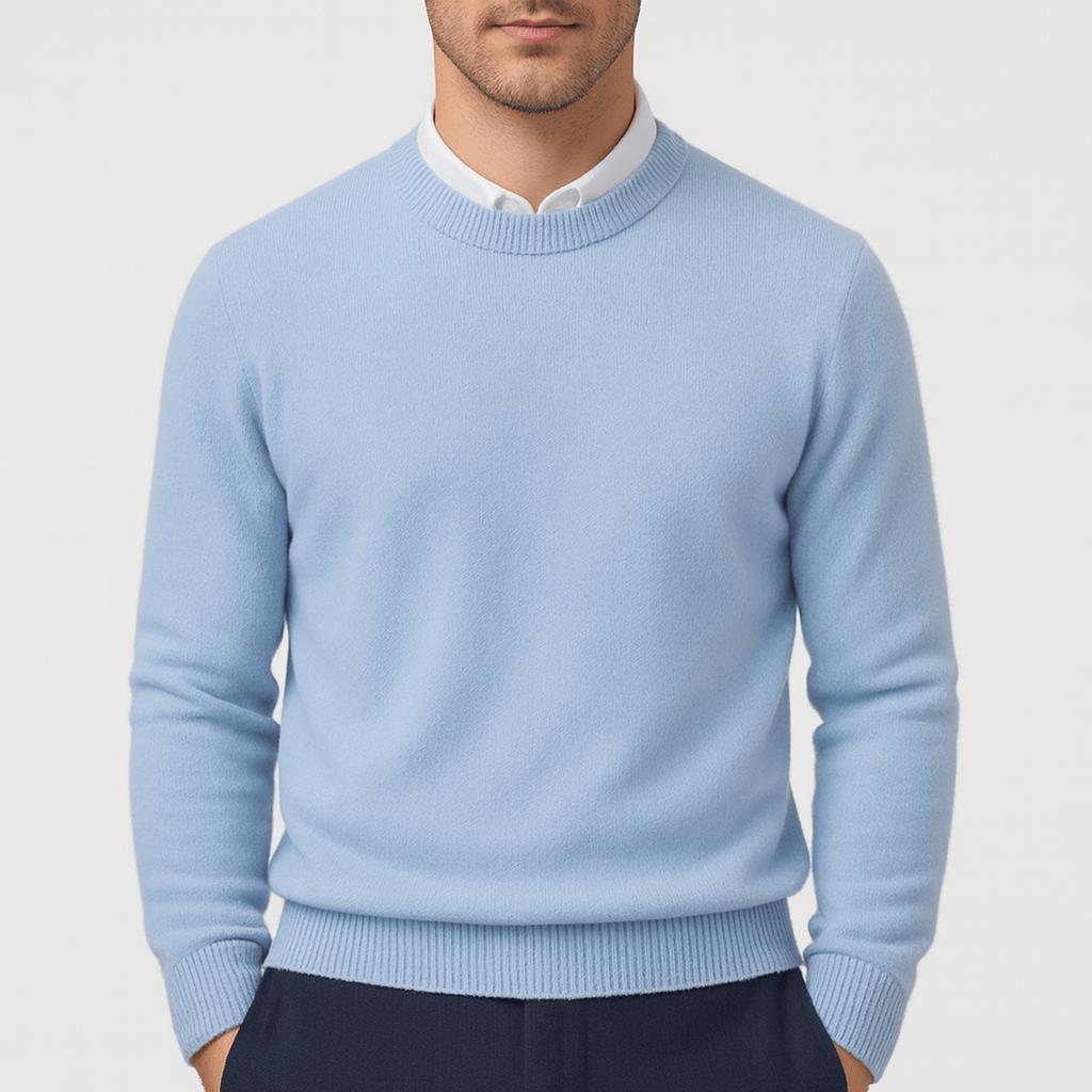 Ponadczasowy sweter z kaszmiru dla mężczyzn - miękki, luksusowy i nieskomplikowany