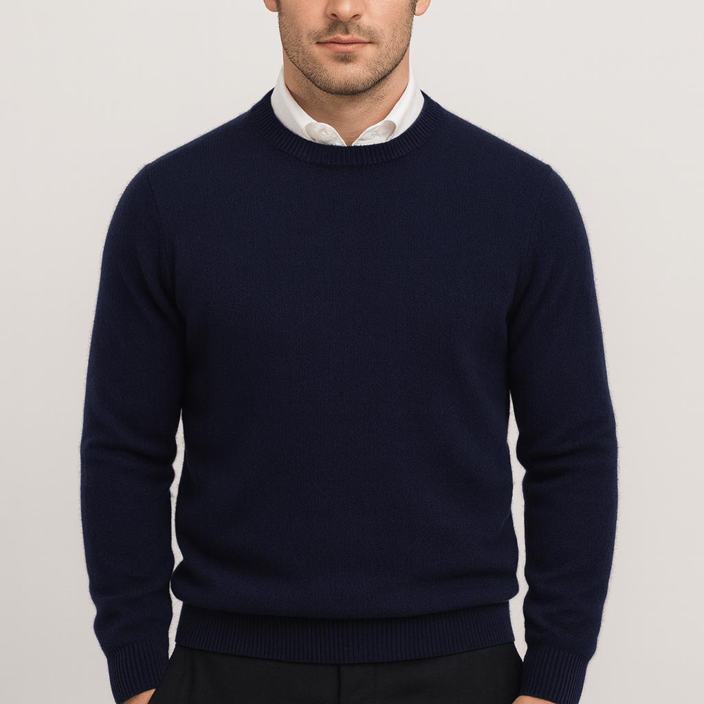 Ponadczasowy sweter z kaszmiru dla mężczyzn - miękki, luksusowy i nieskomplikowany