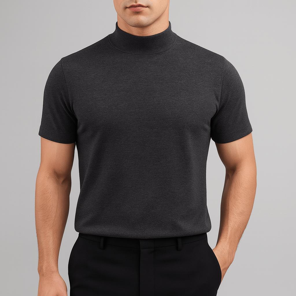 Prosta i wygodna koszula z golfem dla mężczyzn – łatwa do noszenia na co dzień