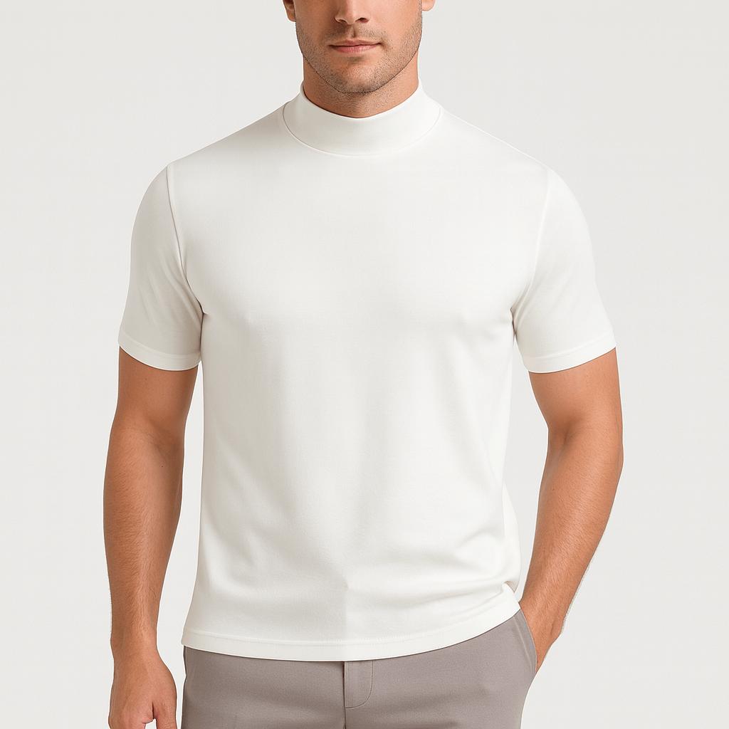 Prosta i wygodna koszula z golfem dla mężczyzn – łatwa do noszenia na co dzień