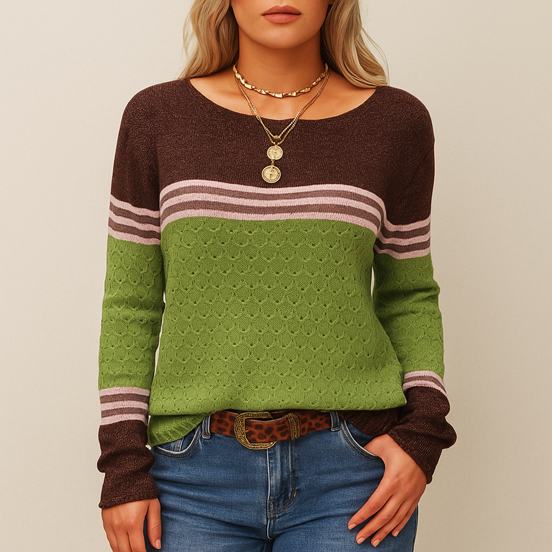 Damski Sweter W Paski | Stylowy