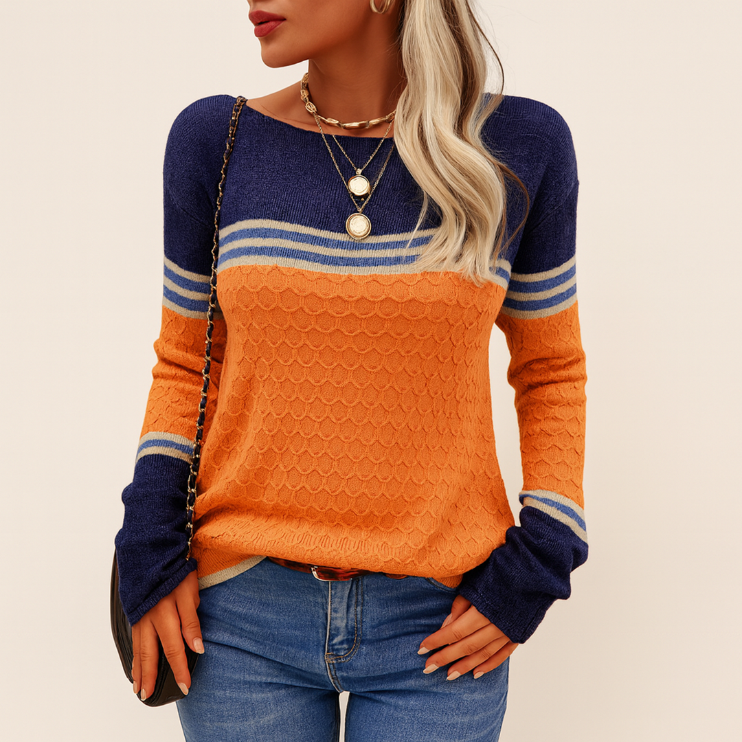 Damski Sweter W Paski | Stylowy