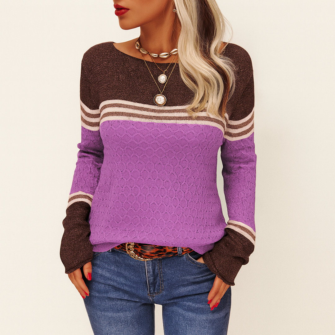 Damski Sweter W Paski | Stylowy