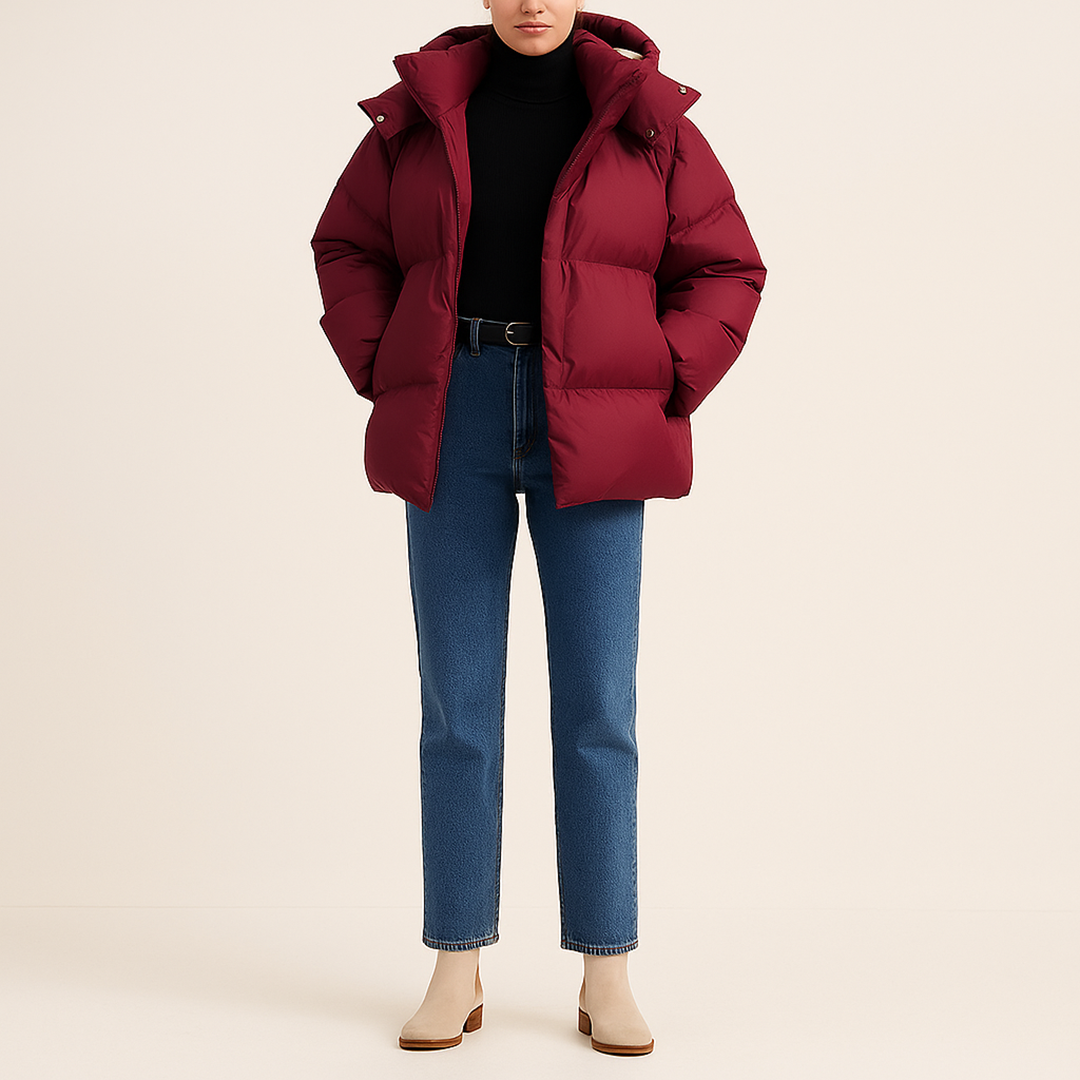 Damska Zimowa Puchowa Kurtka | Casualowa