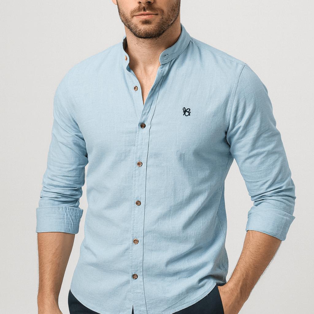 Stylowa koszula z długim rękawem i guzikami dla mężczyzn – dopasowany krój