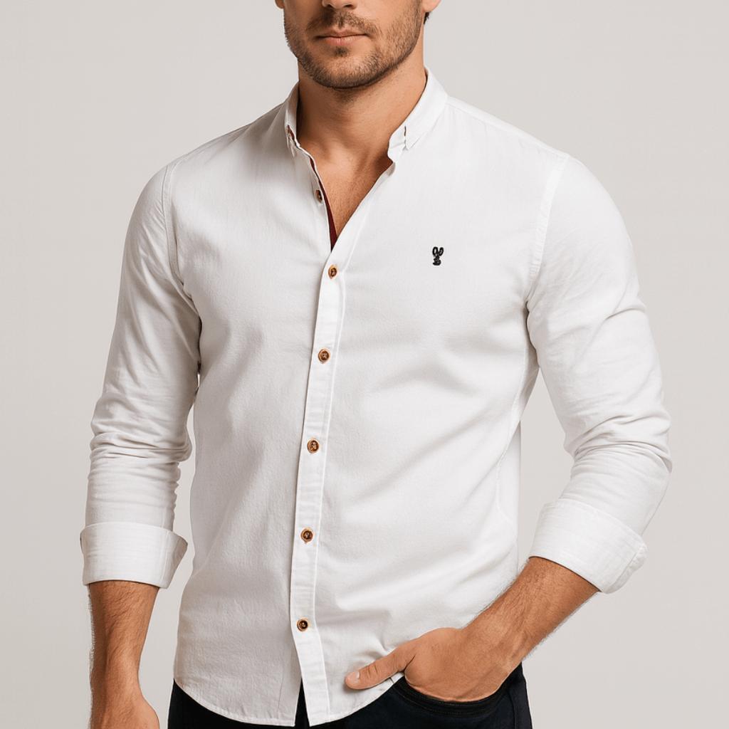 Stylowa koszula z długim rękawem i guzikami dla mężczyzn – dopasowany krój