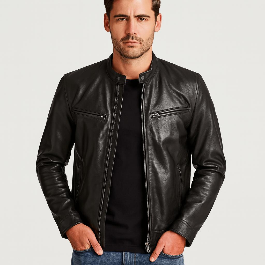 Stylowa, wygodna i ciepła skórzana kurtka męska – optymalne dopasowanie